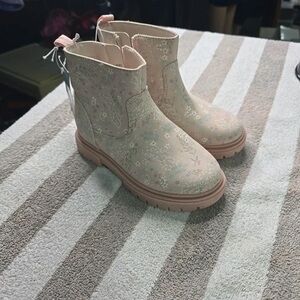 Cat & Jack Pink Floral Boots
